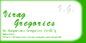 virag gregorics business card